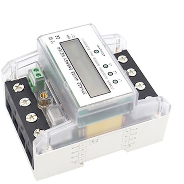 220V/380V Energimåler DTM024 Wattmeter Trefaset 4P KWh elektrisk digitalmåler med LCD