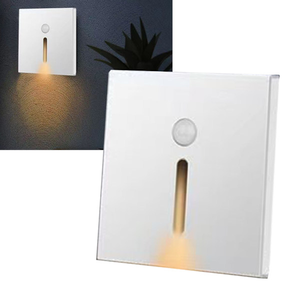 LED Rörelsesensor Nattlampa ABS Litet Sovrum Hall Vit