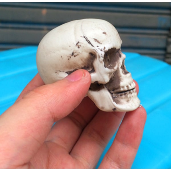 2kpl Halloween Horror Skull Rekvisiitta Mini Trumpetti 5 cm Muovinen Skull Head Secret Room Kummitustalon koristelu
