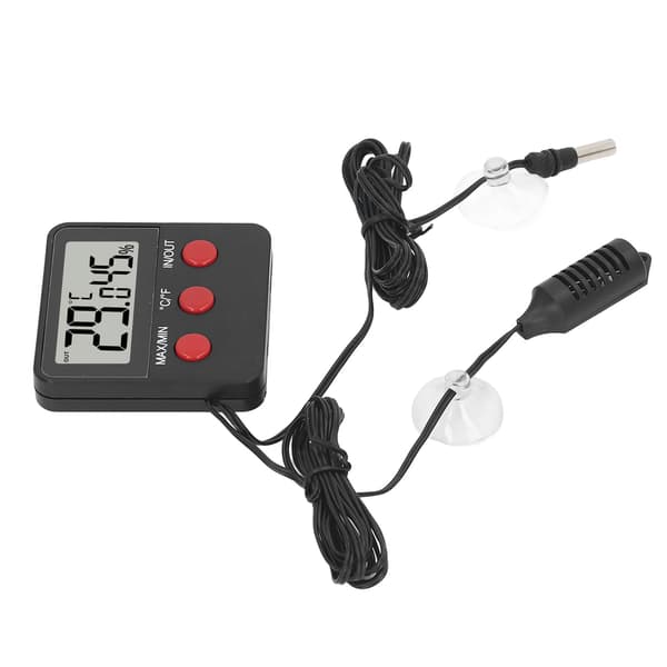 Mini Digital Hygrometer Termometer med 2 Prober til Inkubator Temperatur Fugtighedsmonitor