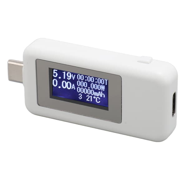 KWS 1802C USB C Digitalt Multimeter 0-5.1A 4-30V 0-155W 0-99 Timer Laboratorie Strømmåler