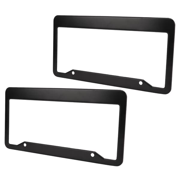 2. Nummerpladeramme Sort Aluminiumlegering Robust Holdbar Nem Installation Original Standardholder