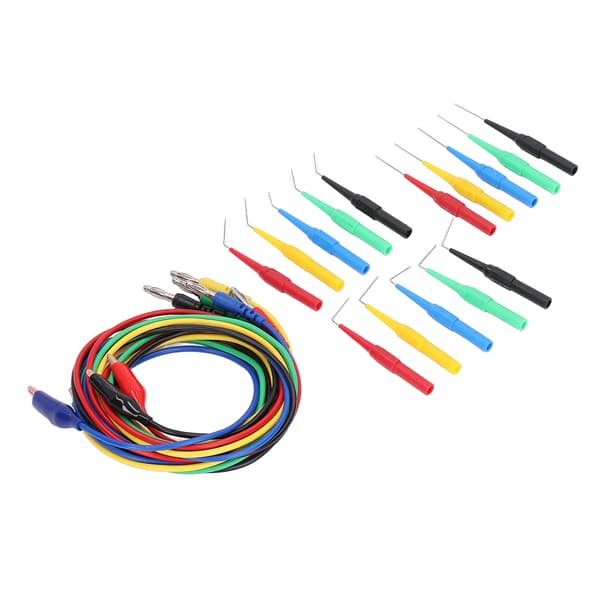 Bananplugg Testkablar Kit Nickelpläterade Bakre Sondstift Multimeter 4mm JT8005