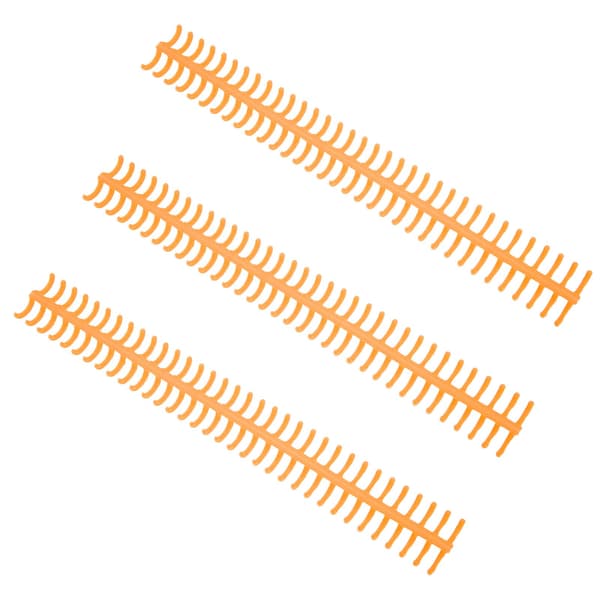 10 ark 34 hull plast splittringperm flyttbar bindesløyfe 12 mm diameter oransje