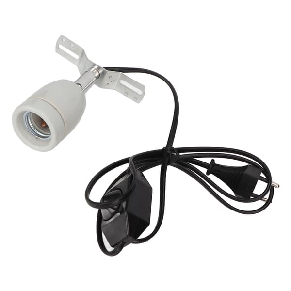 Roterbar keramisk varmelampeholder E27 400W med bryter 110-220V EU-plugg