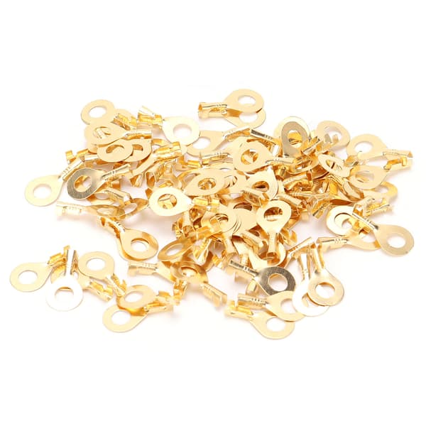 100 stk. M6 6,2 mm Batterikabel Terminal Ringkobling Krympeende