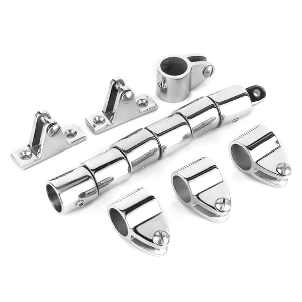 12 Sæt 6 Rulleskinner 4 Øjebeslag 2 Dækhængsler 3 Bue Bimini Top Marine Tilbehør 22mm 7/8 Tommer