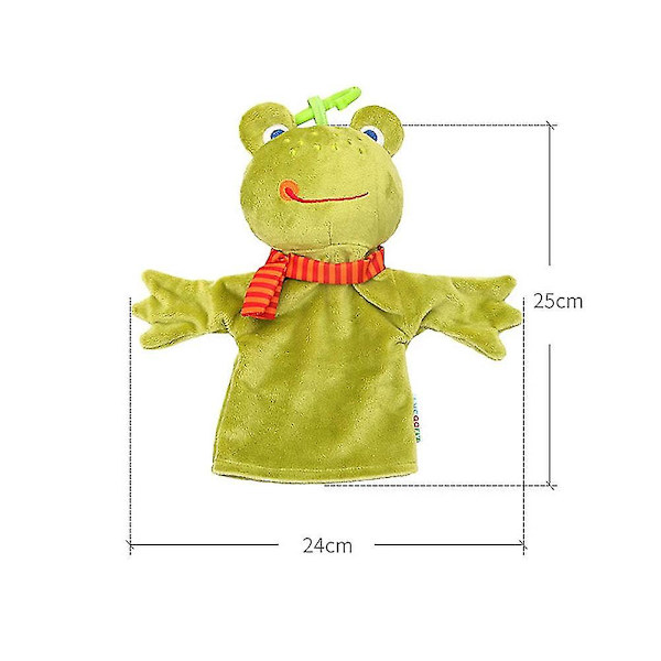 Tecknad djur Fingerdocka Plyschleksaker Docka Apa/groda/anka Statyett Barnfavorit Docka Berätta Rekvisita Pedagogiska leksaker A Frog