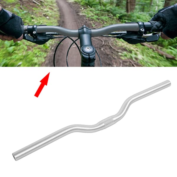 Aluminium Fixed Gear Racercykel Fixed Gear Riser Styr 25,4 mm 520 mm Sølv