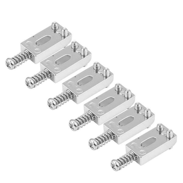 6 st Silver Metall Tremolo Stall för Elektrisk Gitarr Brygga med Skiftnyckel