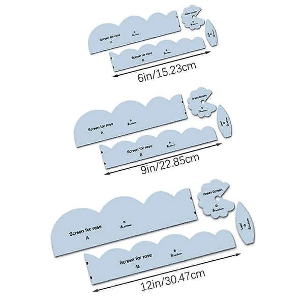 Akrylmalsett for stoffroser Gjenbrukbart DIY Solid Klart Mal Sysett for Syentusiaster 6 inch
