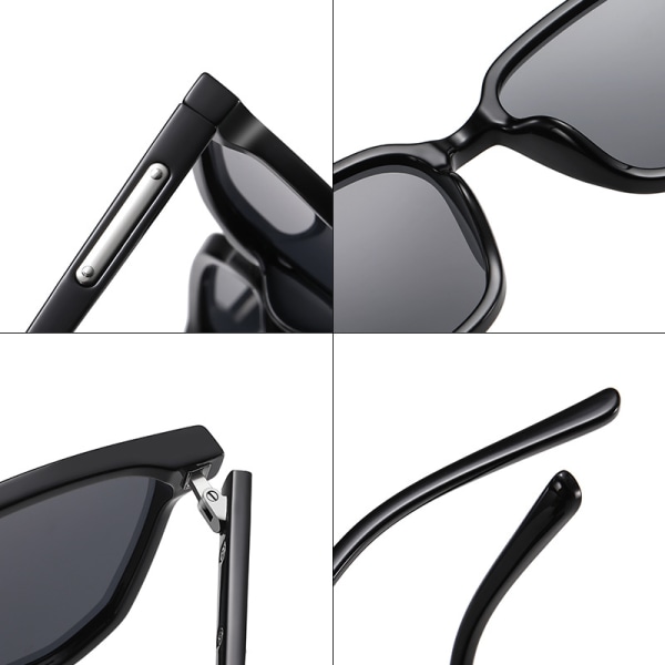 Polariserede solbriller til kvinder Bright black and full gray
