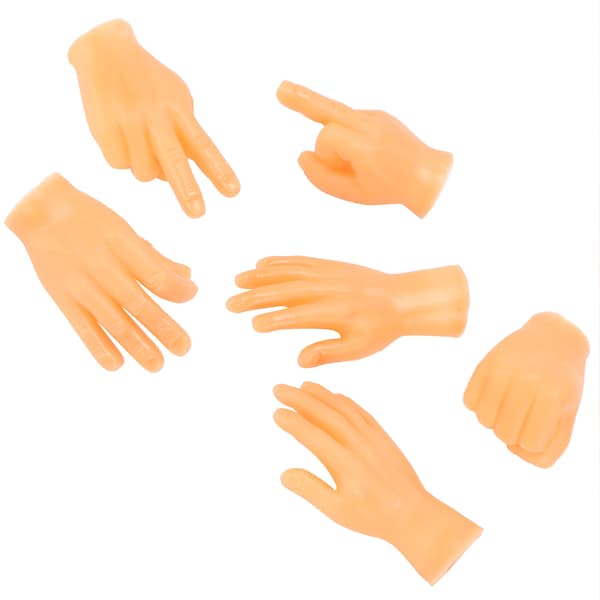 6 Stycken Små Händer Mjuka Multi-Form Små Handmodeller Fingervaggor Leksak för Kattmassage