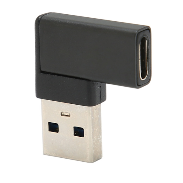 Retvinklet USB til USB C Adapter 90 Graders Plug and Play USB 3.0 A til USB C Adapter til Bærbare Computere Telefon PC