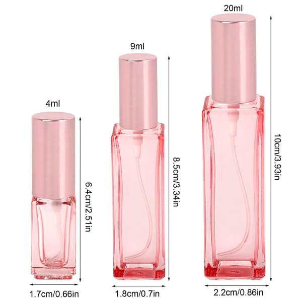 5-pack tomma 9 ml finfördelande sprayflaskor påfyllningsbara resebehållare för vatten, parfym, eteriska oljor