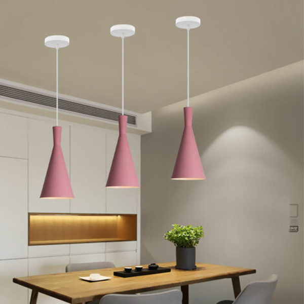 Creative Modern Pendel Ljuskrona E27 Dekorativ Pendel Lampa Vardagsrum Sovrum (Rosa) - Rosa