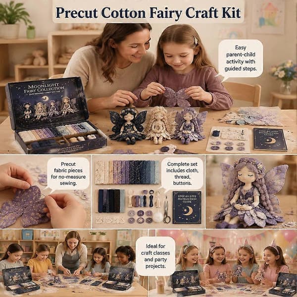 Fairy Patchworks Diy Collection Sjov Blomster-Fe Patchworks Syhåndværkssæt A