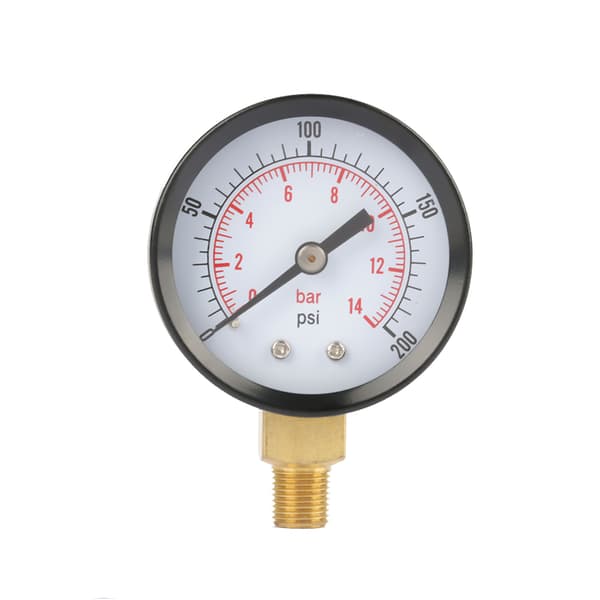 0 til 200 PSI Vand Luft Olie Trykmåler NPT 1 8 Tommer