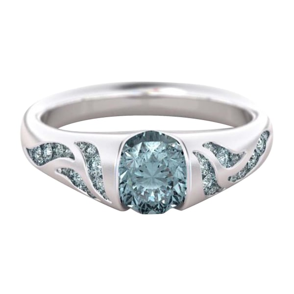 Kompakt ring Delikat Smidig Långvarig Legering Gem Ring För Alla Hjärtans Dag Green US 11