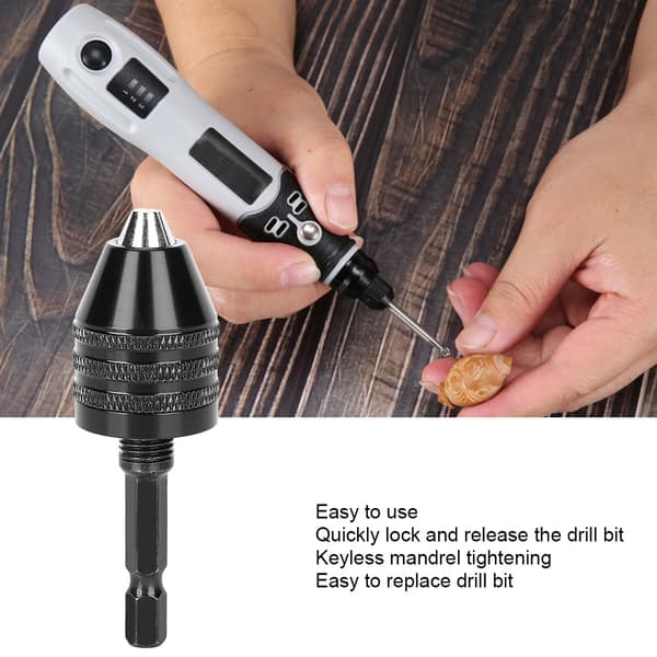 M8 x 0,75 Kort Hale Chuck Stangsett 3 Kjeve Mini Drill Sliper Chuck Tilbehør