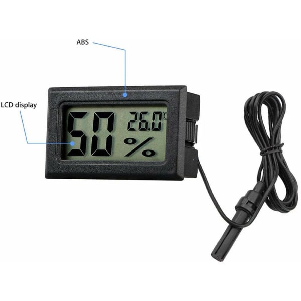 Pack Mini elektronisk digital temperatur- och luftfuktighetsmätare Inomhusmätare Termometer Hygrometer LCD-skärm Fahrenheit