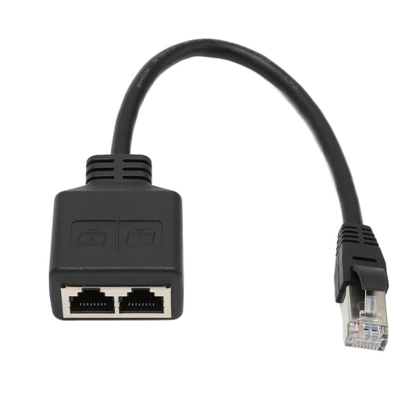 RJ45 Ethernet Adapter 1 til 2 Port Udvidelseskabel Transmissionssplitter til CAT7 Netværk