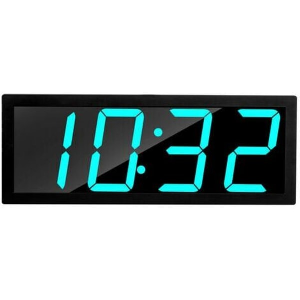 Smart Väggklocka med stor skärm APP Kontroll Tid/Datum/Inomhustemperatur Display 100 färgskärm Valfri röstkontroll