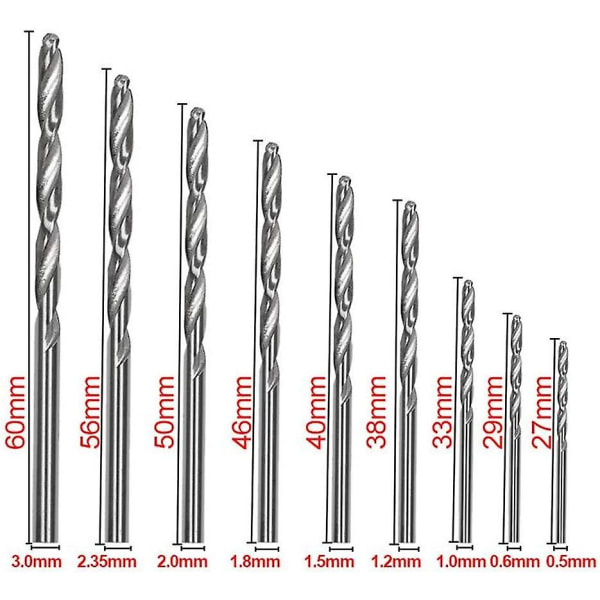 25st Hss Micro Twist Drill Bits Set 0.5mm-3mm För Dremel Craft DIY Tool