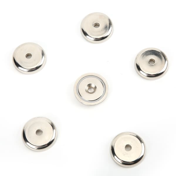 Neodym Magnet Hållare 6 Starka Runda Kopparmagneter Hög Sugkraft Diskbänksdesign