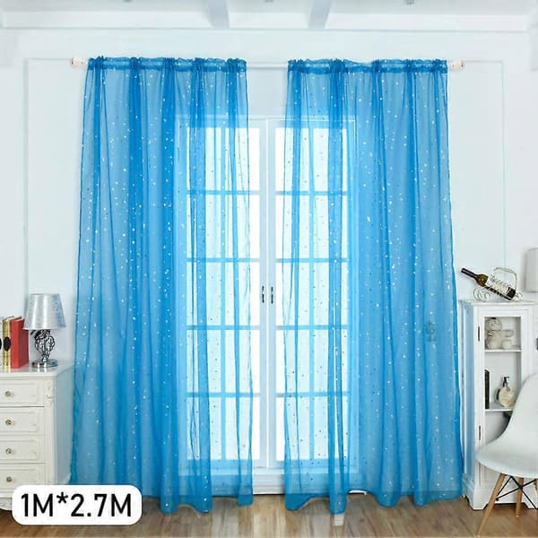 Romantisk tyllgardin elegant, romantisk for barnerom blue 1m*2.7m