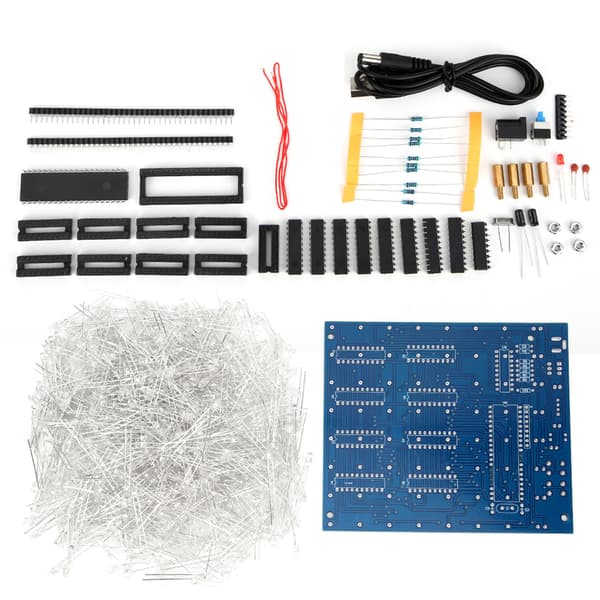LED Lys DIY Kit 3D Printet Printkort Stabil Print til 8x8x8 cm Kuber