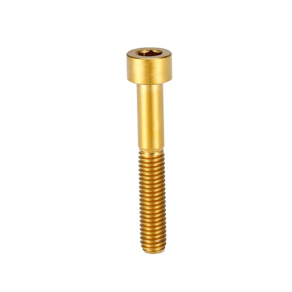 Titanium M6 40mm Gevind Headset Bolt Guld Cykeltilbehør