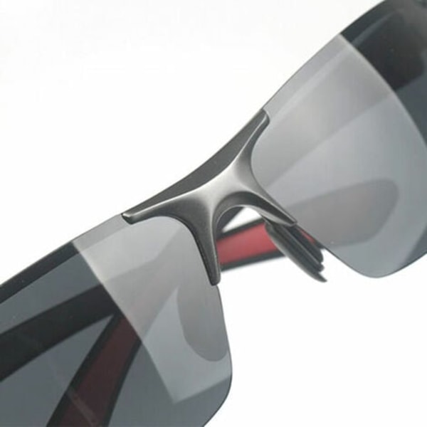 Modebågar polariserade solglasögon i aluminium magnesiumlegering, ultralätta och bekväma sportsolglasögon i högupplöst harts