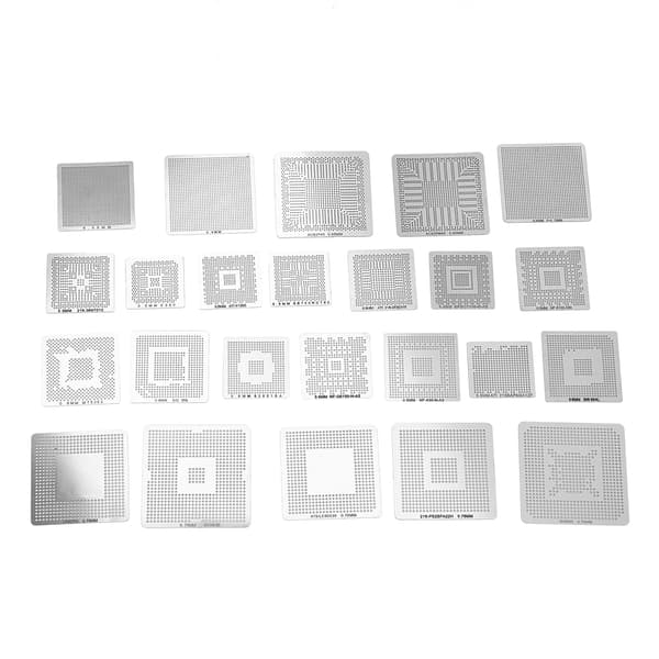 BGA Universal Reballing Kit 130 Stål Stencil Sett