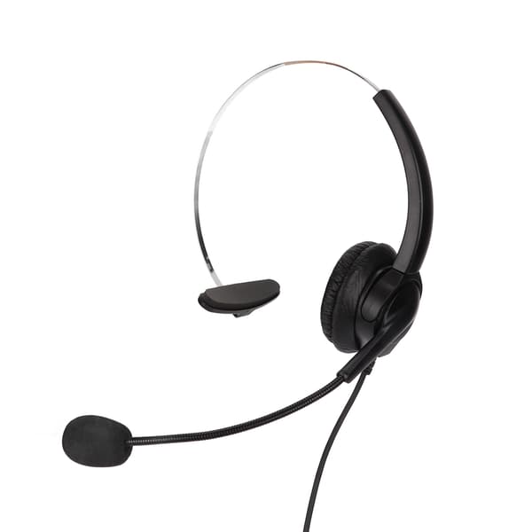 Mono Støjreducerende Call Center Headset 3.5mm Stik Computer On Ear Hovedtelefoner til Online Kurser