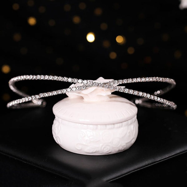 Rhinestone hårspänne Band Minimalistisk hårbåge Bekväm att bära för kvinnor