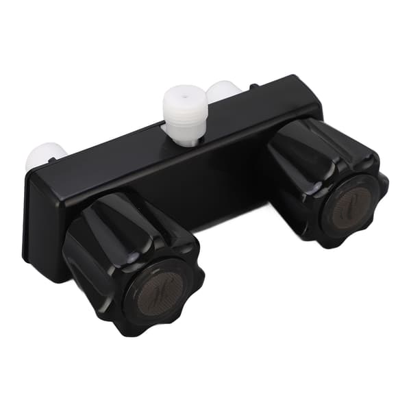 RV Brusesparefaucet med Afleder, Blandingsventil med 2 Knapper, Sort
