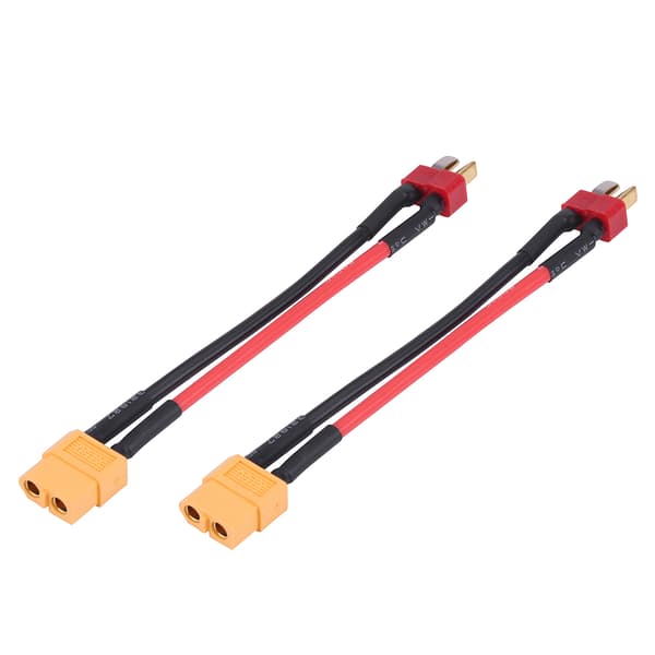 RC Adapter Connector Converter Silikonkabler - T-stik Han til XT60 Hun (2 stk/sæt)