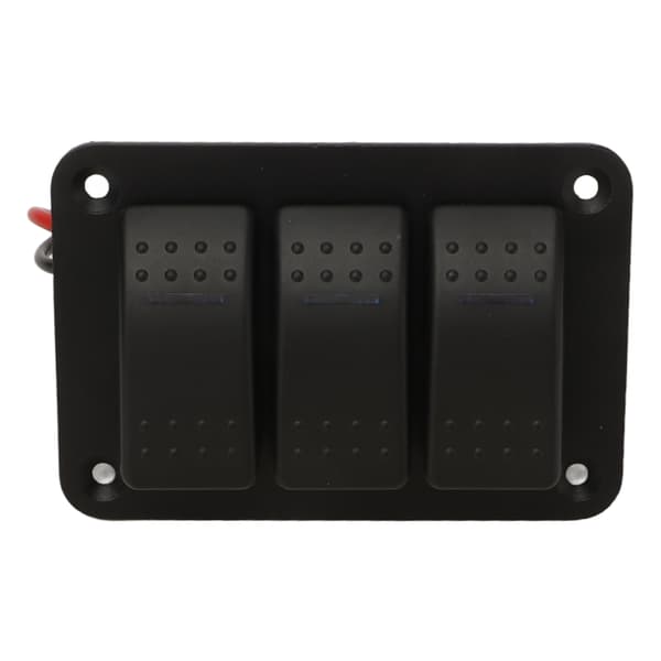 3-veis vippebryterpanel IP65 Vanntett DC12-24V Blått lys Universal Marinebåt Lastebil