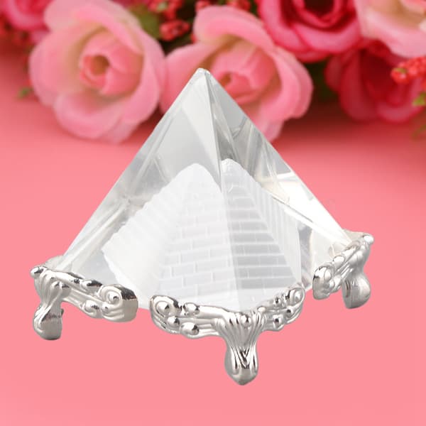Krystal Pyramide Kvartssten Skulptur Hjemindretning
