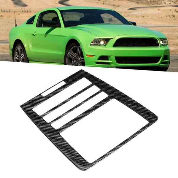 Karbonfiber GPS-navigasjonskontrollpaneldeksel passer til Ford Mustang 2009-2013