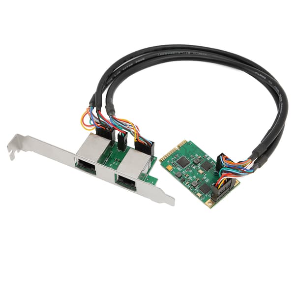 Mini PCIE Gigabit Ethernet Kort 10 100 1000Mbps Driverfri RJ45 Interface 2 Porte RTL8111H Chip Gigabit Internetkort til PC