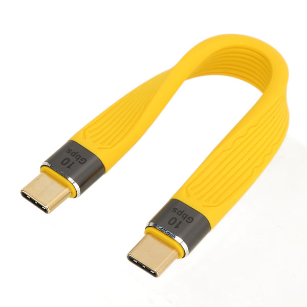 USB C til USB C-kabel 13,5 cm hann til hann 100W 5A hurtiglading 10 Gbps dataoverføring