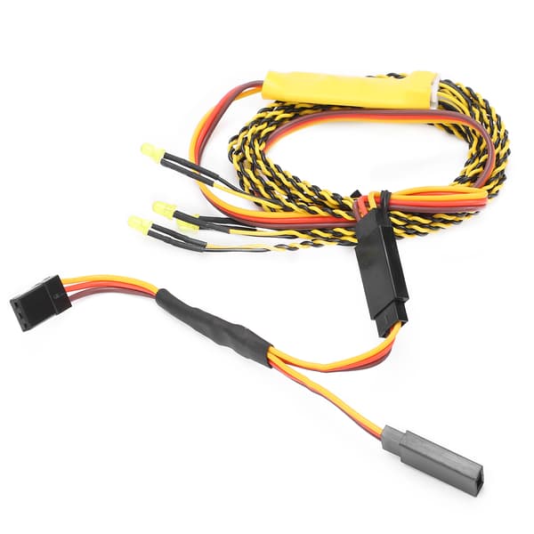 Blinkende lys til RC-bilmodel - 4LED blinklys og Y-kabelsæt