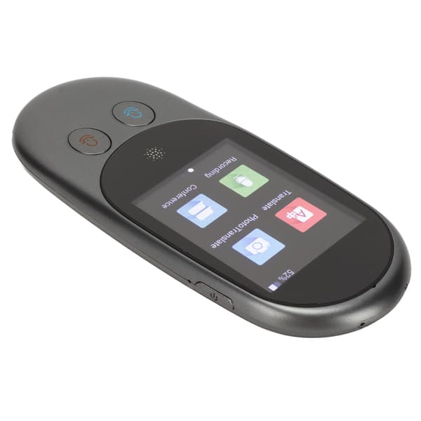 Bærbar Intelligent Stemmeoversætter 2,4 Tommer Touchscreen Real Time Tovejs Oversættelse Grå