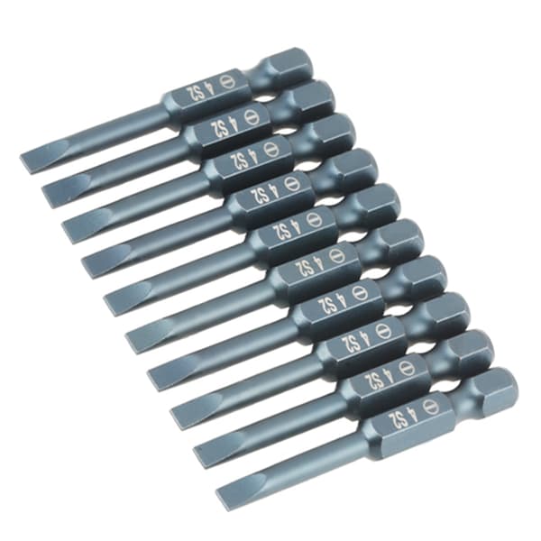 50mm S2 Stål Spårskruvmejsel Bits Set 10 Delar