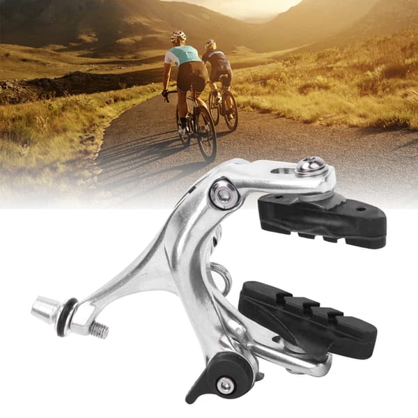 Universal Metal Cykelbremse Adapter til Racercykel Fixed Gear Sølv Bagklips