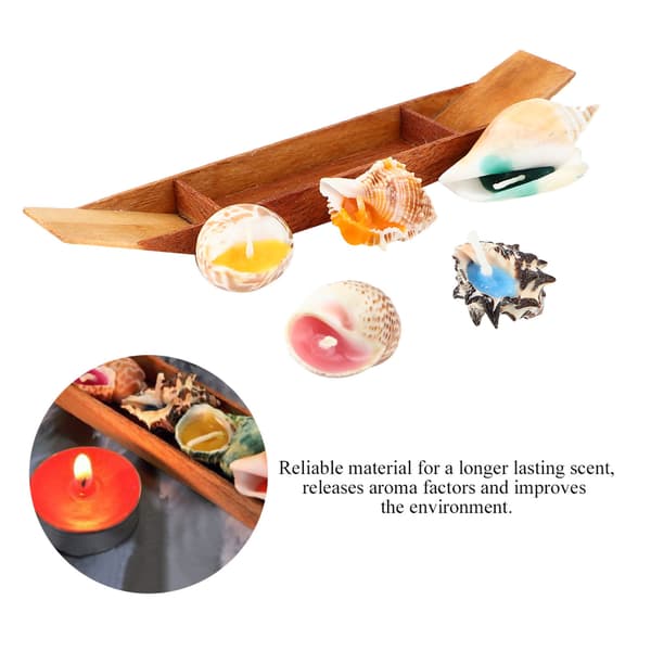 Båt Conch Duftlys Sett for Stresslindring Aromaterapi Avslapning