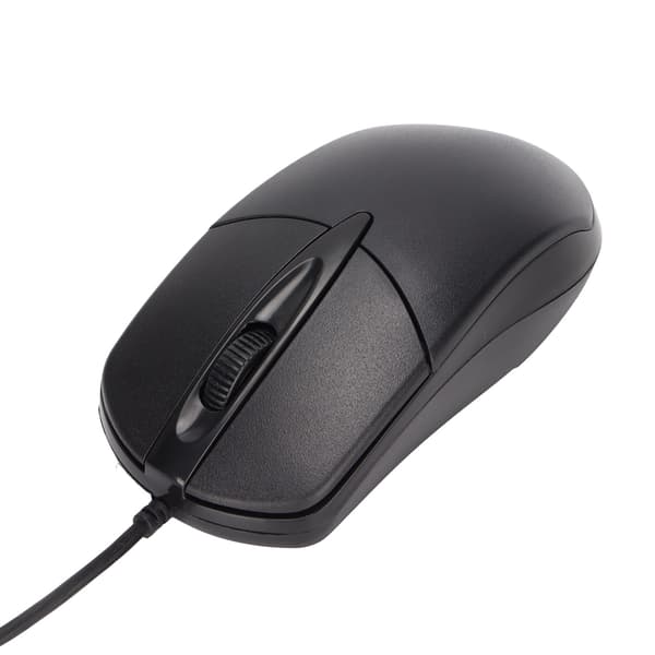 Opvarmet mus 3 niveauer justerbar sort ergonomisk 1600DPI kablet varmemus til Windows OS X desktop bærbar computer