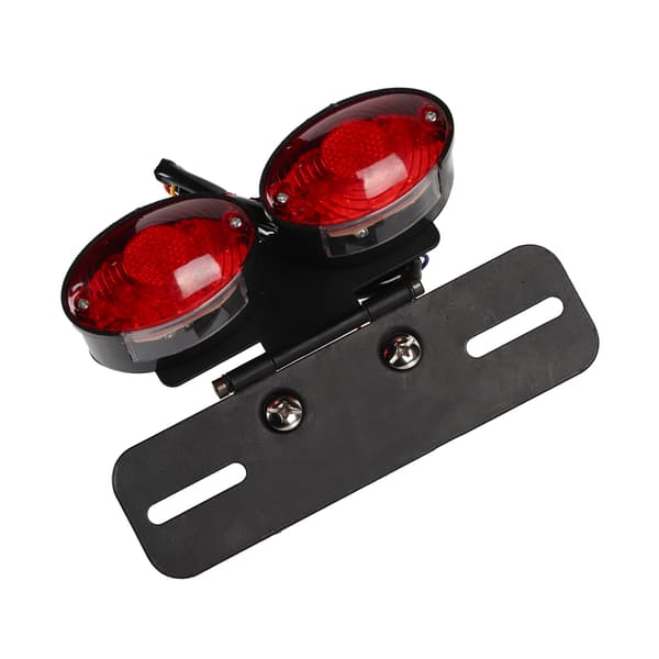 Motorsykkellampe dobbel Cat Eye Custom Nummerplateholder baklys